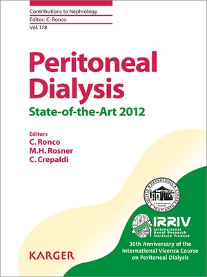 cover image of Peritoneal Dialysis--State-of-the-Art 2012